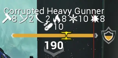Warframe - Heavy gunner HP-bar
